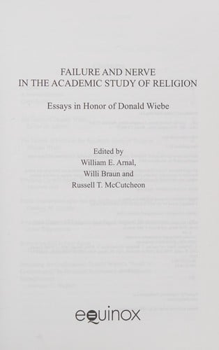 Failure and nerve in the academic study of religion