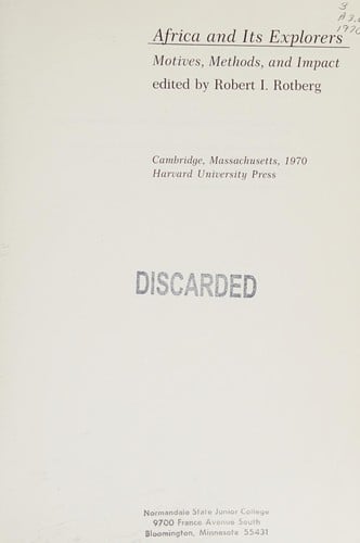 Africa and its explorers