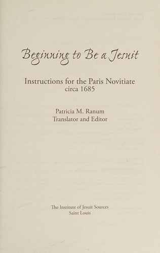 Beginning to be a Jesuit