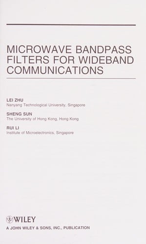 Microwave bandpass filters for wideband communications