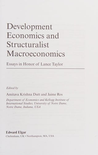 Development economics and structuralist macroeconomics