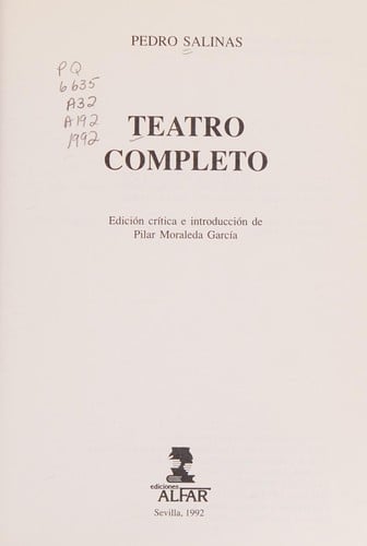 Teatro completo ..