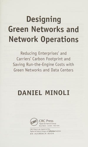 Designing green networks and network operations