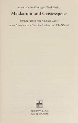 Makkaroni und Geistesspeise