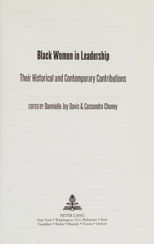 Black women in leadership