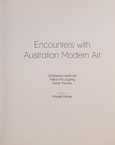 Encounters with Australian modern art
