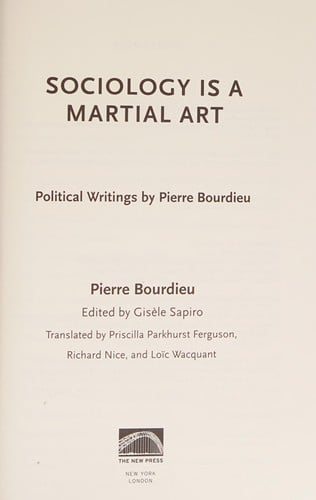 Sociology is a martial art