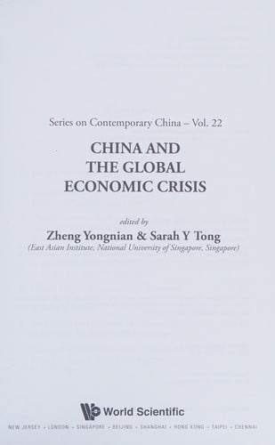 China and the global economic crisis