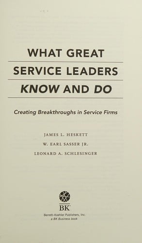 What great service leaders know and do