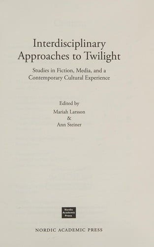 Interdisciplinary approaches to Twilight
