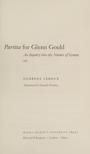 Partita for Glenn Gould