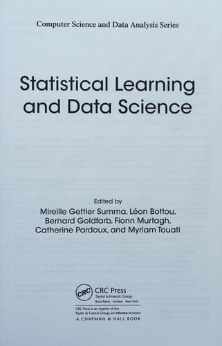 Statistical learning and data science