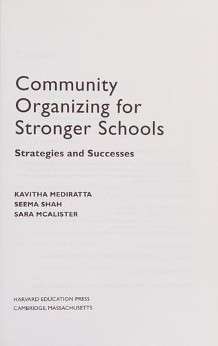 Community organizing for stronger schools