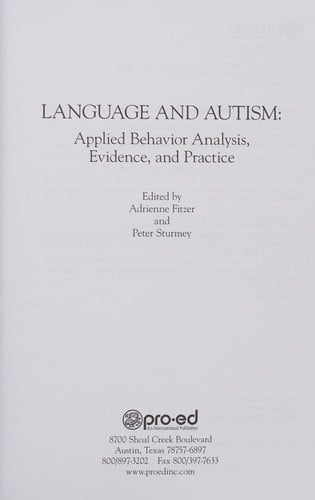 Language and autism