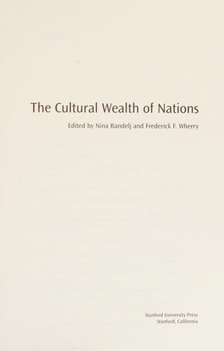 The cultural wealth of nations