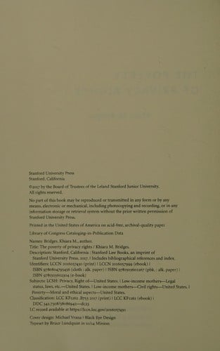 The poverty of privacy rights