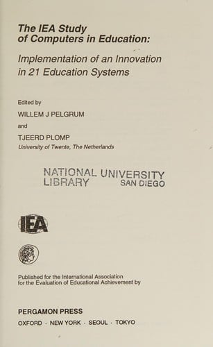 The IEA study of computers in education