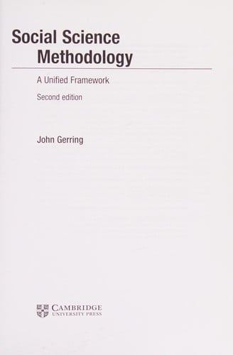 Social science methodology