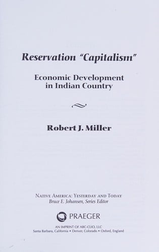 Reservation "capitalism"