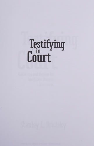 Testifying in court