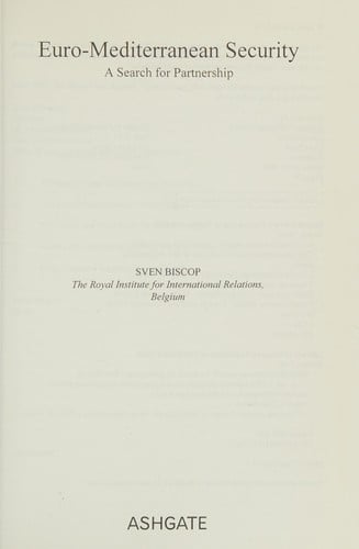 EURO-MEDITERRANEAN SECURITY: A SEARCH FOR PARTNERSHIP
