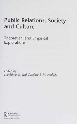 Public relations, society & culture