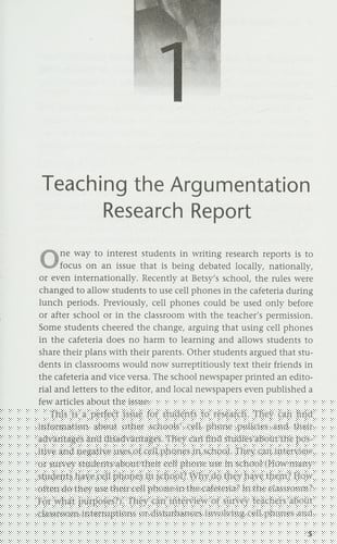 Teaching students to write research reports