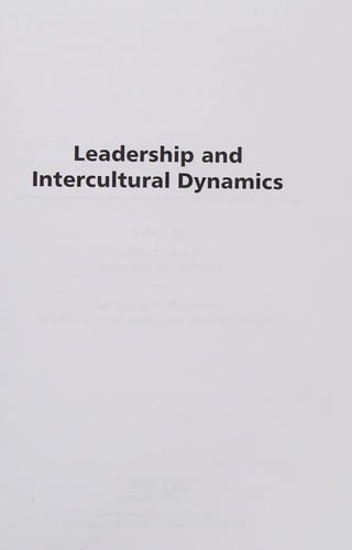 Leadership and intercultural dynamics