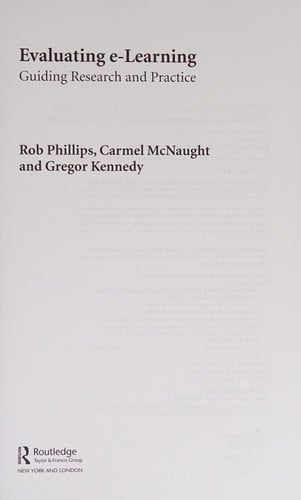 Evaluating E-learning