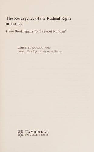 The resurgence of the radical right in France