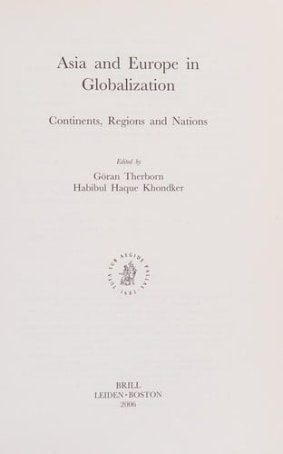 Asia and Europe in globalization
