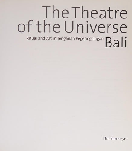 The theatre of the universe