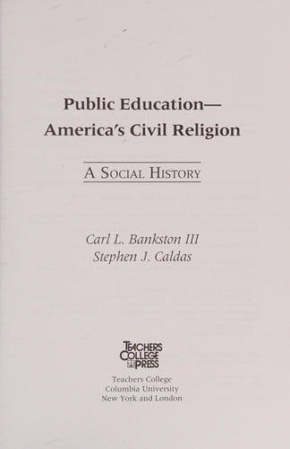 Public education, America's civil religion