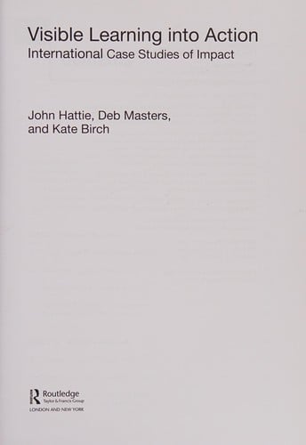 Visible learning into action