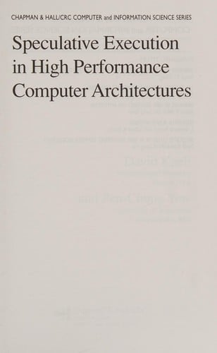 Speculative execution in high-performance computer architectures