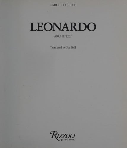 Leonardo, architect
