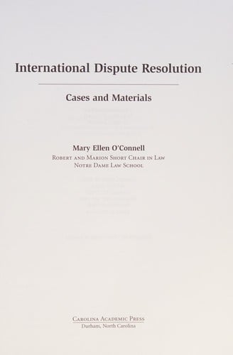 International dispute resolution