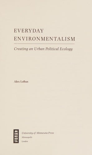 Everyday environmentalism