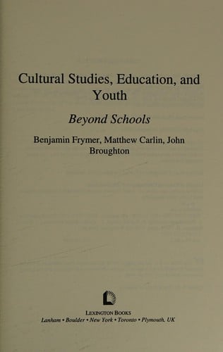 Cultural studies, education, and youth