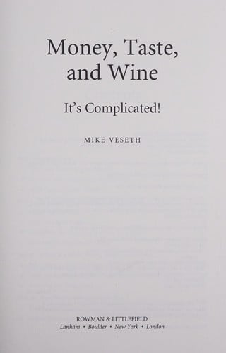 Money, taste, and wine