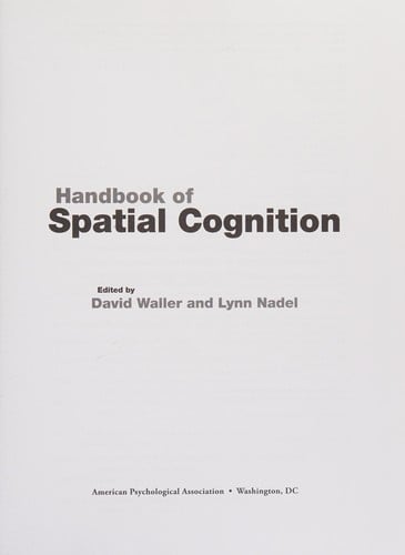 Handbook of spatial cognition