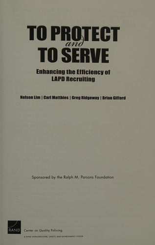 To protect and to serve