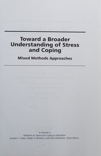 Toward a broader understanding of stress and coping mixed methods approaches