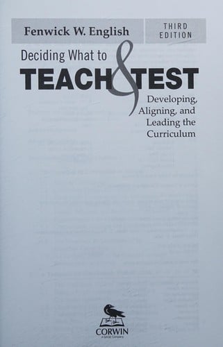 Deciding what to teach and test