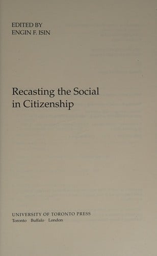 Recasting the social in citizenship