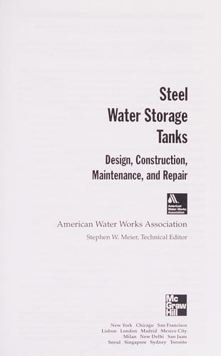Steel water storage tanks