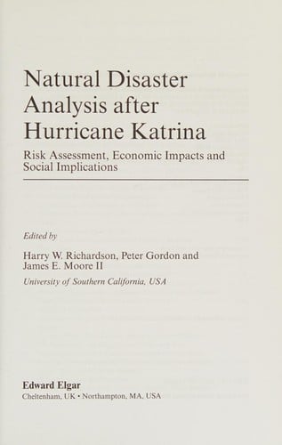 Natural disaster analysis after Hurricane Katrina