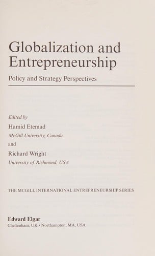 Globalization and entrepreneurship