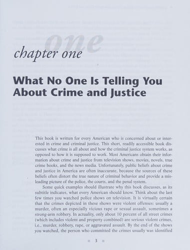 Myths and realities of crime and justice