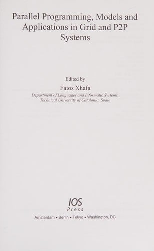 Parallel programming, models, and applications in grid and p2p systems